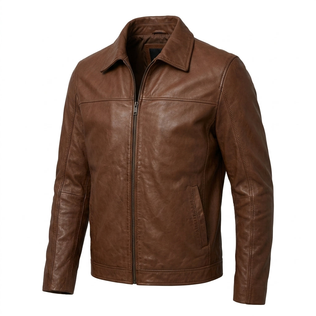 Men’s Maverick Brown Leather Jacket