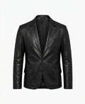 Men’s Prestige Black Leather Blazer