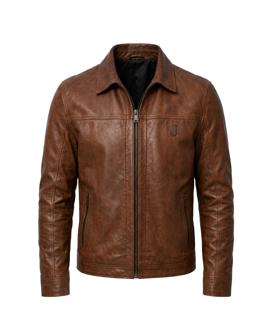 Men’s Maverick Brown Leather Jacket